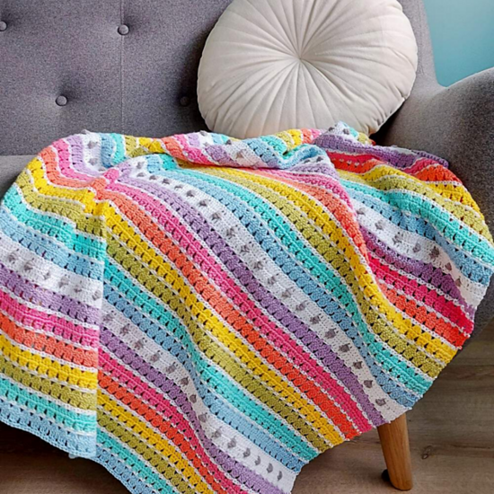 Colourful throw cheap